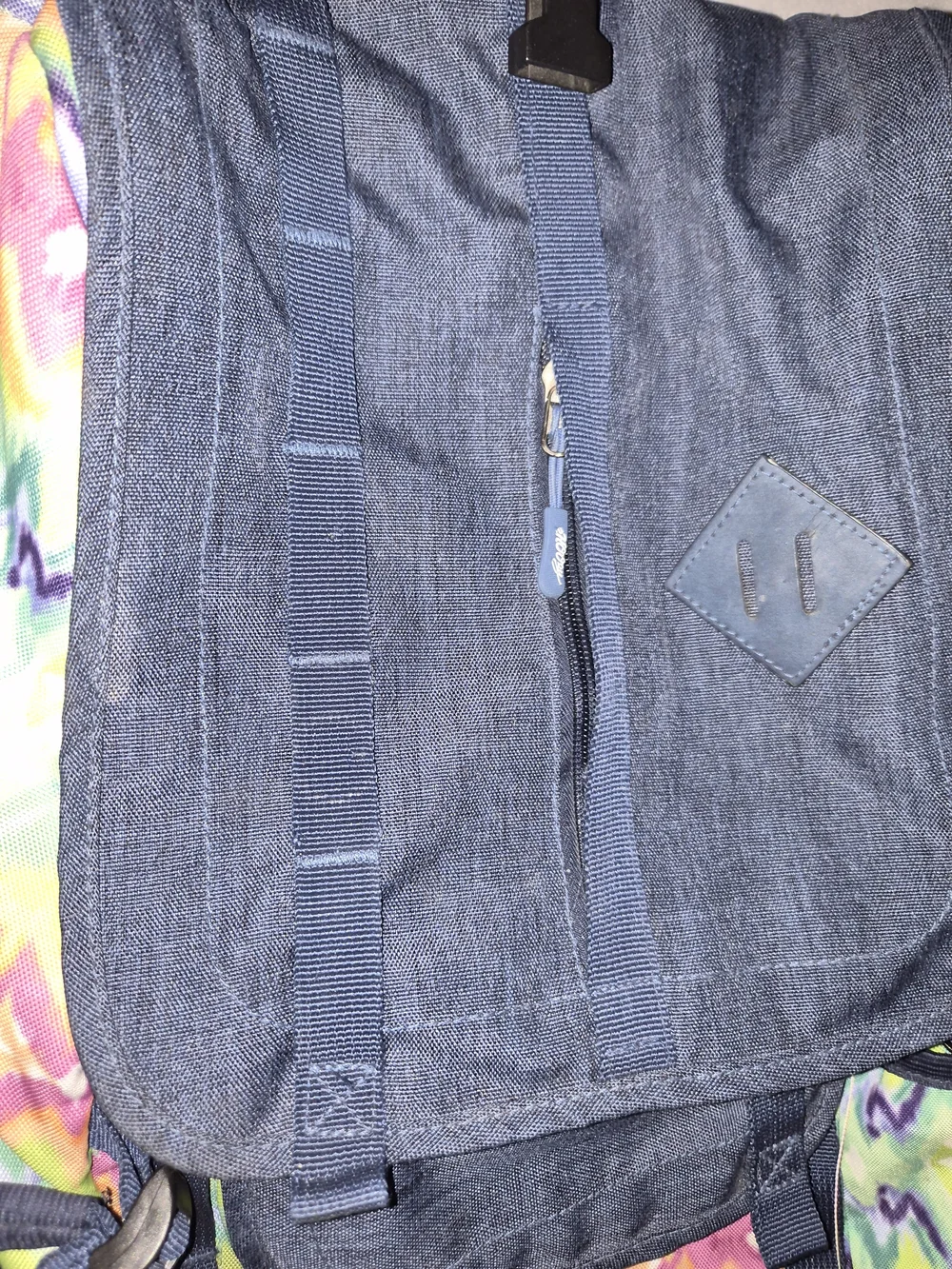 Vintage Hooey Multicolor Chevron Hiking Backpack – Navy Blue